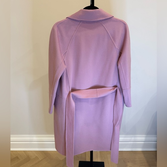 S’ Max Mara 100% Wool Coat Women’s Pink Belted USA 2/I 36 - Picture 9 of 10